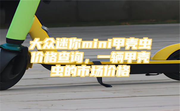 大众迷你mini甲壳虫价格查询，一辆甲壳虫的市场价格