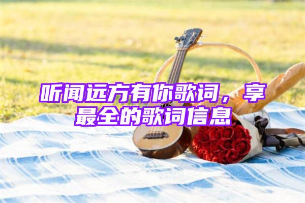 听闻远方有你歌词，享最全的歌词信息