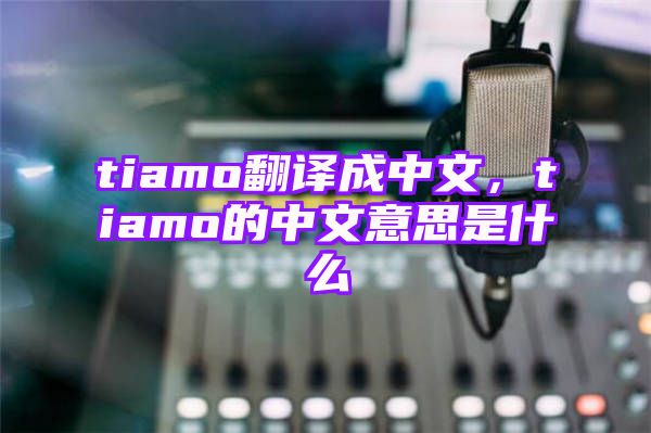 tiamo翻译成中文，tiamo的中文意思是什么