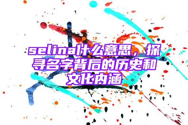 selina什么意思，探寻名字背后的历史和文化内涵