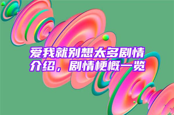 爱我就别想太多剧情介绍，剧情梗概一览