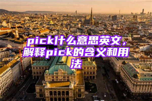 pick什么意思英文，解释pick的含义和用法