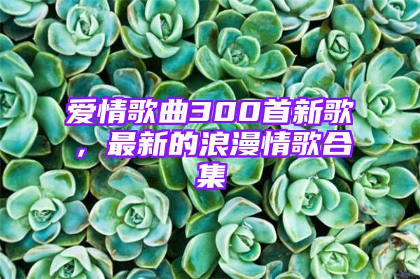 爱情歌曲300首新歌，最新的浪漫情歌合集