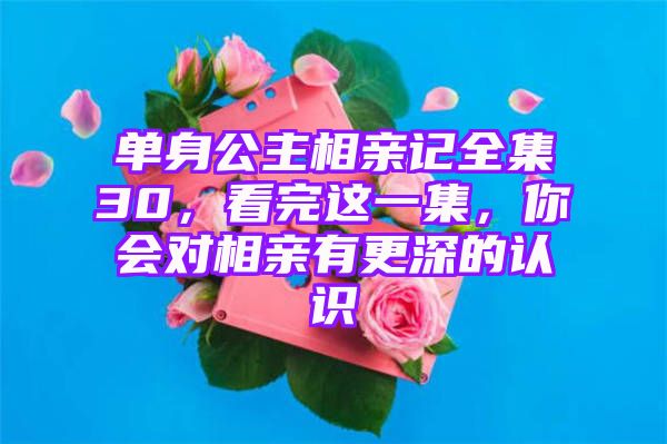 单身公主相亲记全集30，看完这一集，你会对相亲有更深的认识