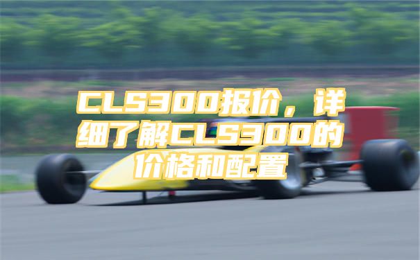 CLS300报价，详细了解CLS300的价格和配置