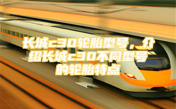 长城c30轮胎型号，介绍长城c30不同型号的轮胎特点