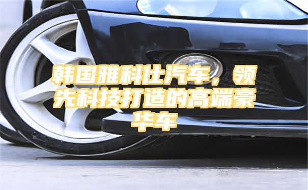 韩国雅科仕汽车，领先科技打造的高端豪华车