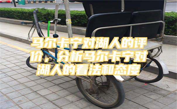 马尔卡宁对湖人的评价，分析马尔卡宁对湖人的看法和态度