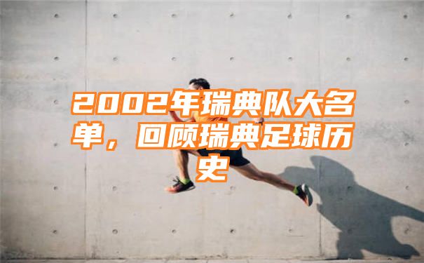 2002年瑞典队大名单，回顾瑞典足球历史