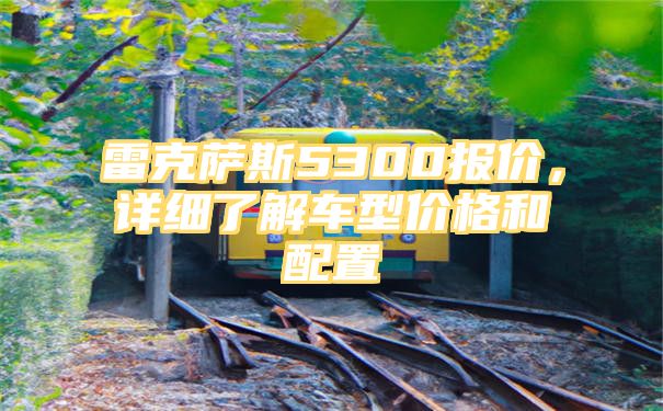 雷克萨斯5300报价，详细了解车型价格和配置