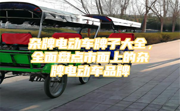 杂牌电动车牌子大全，全面盘点市面上的杂牌电动车品牌