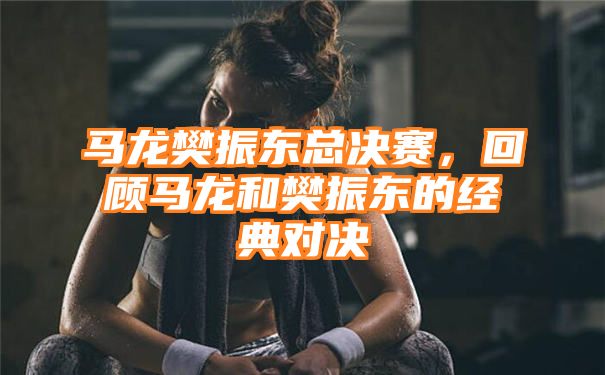 马龙樊振东总决赛，回顾马龙和樊振东的经典对决