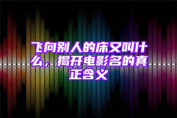 飞向别人的床又叫什么，揭开电影名的真正含义