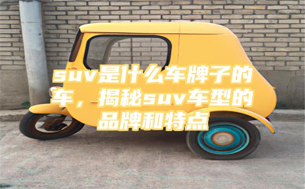 suv是什么车牌子的车，揭秘suv车型的品牌和特点