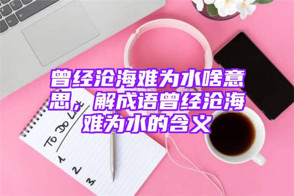 曾经沧海难为水啥意思，解成语曾经沧海难为水的含义