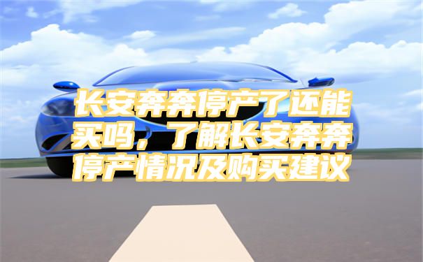 长安奔奔停产了还能买吗，了解长安奔奔停产情况及购买建议