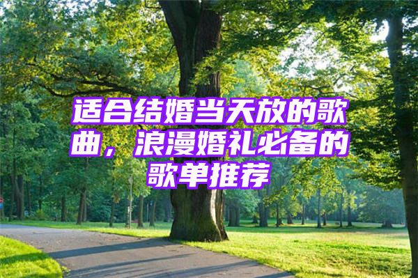 适合结婚当天放的歌曲，浪漫婚礼必备的歌单推荐