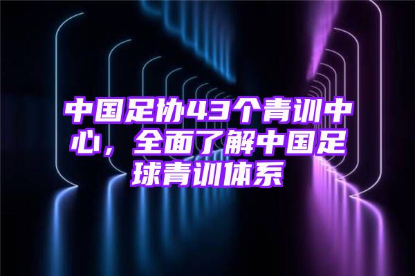 中国足协43个青训中心，全面了解中国足球青训体系