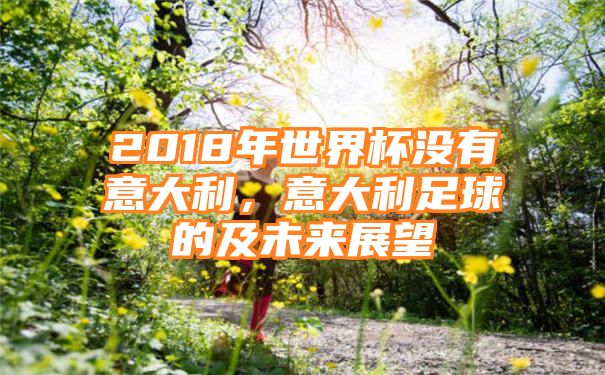 2018年世界杯没有意大利，意大利足球的及未来展望