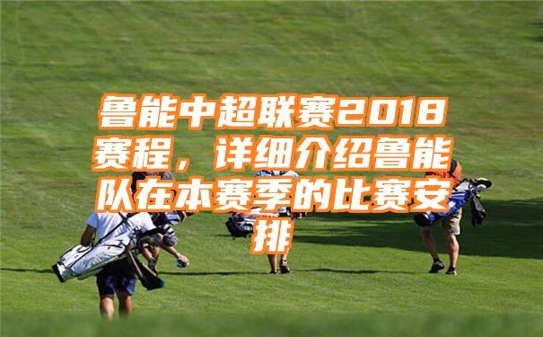 鲁能中超联赛2018赛程，详细介绍鲁能队在本赛季的比赛安排