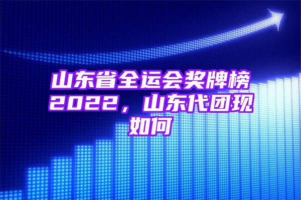 山东省全运会奖牌榜2022，山东代团现如何