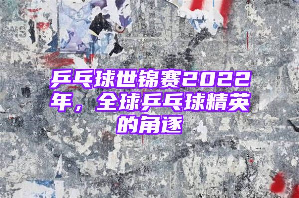 乒乓球世锦赛2022年，全球乒乓球精英的角逐