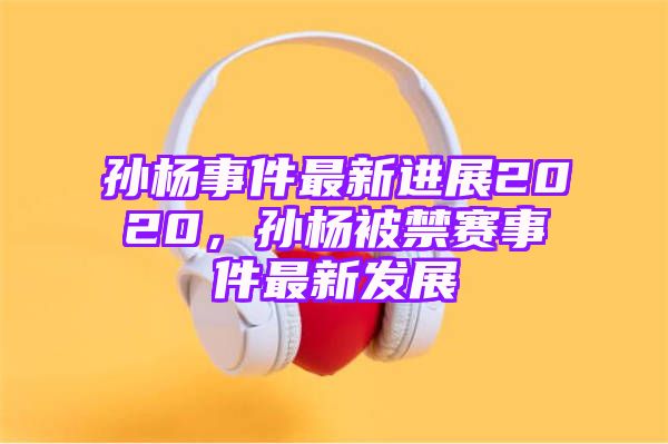 孙杨事件最新进展2020，孙杨被禁赛事件最新发展