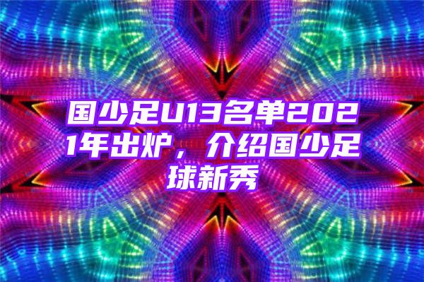 国少足U13名单2021年出炉，介绍国少足球新秀