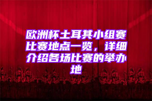 欧洲杯土耳其小组赛比赛地点一览，详细介绍各场比赛的举办地