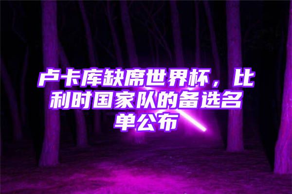 卢卡库缺席世界杯，比利时国家队的备选名单公布