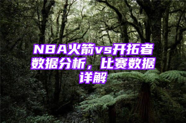 NBA火箭vs开拓者数据分析，比赛数据详解