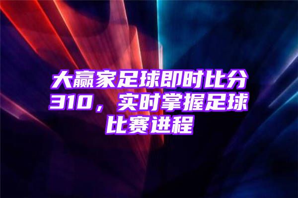 大赢家足球即时比分310，实时掌握足球比赛进程