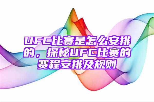 UFC比赛是怎么安排的，探秘UFC比赛的赛程安排及规则