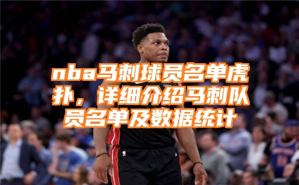 nba马刺球员名单虎扑，详细介绍马刺队员名单及数据统计