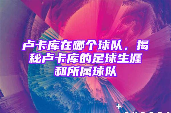 卢卡库在哪个球队，揭秘卢卡库的足球生涯和所属球队