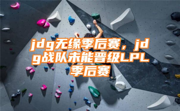 jdg无缘季后赛，jdg战队未能晋级LPL季后赛