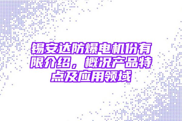 锡安达防爆电机份有限介绍，概况产品特点及应用领域