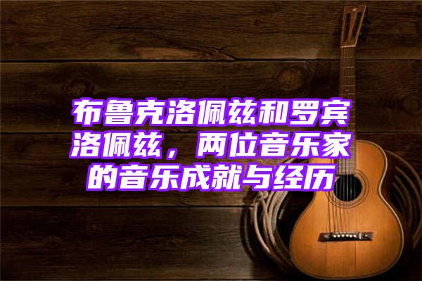 布鲁克洛佩兹和罗宾洛佩兹，两位音乐家的音乐成就与经历