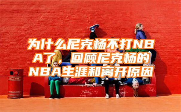 为什么尼克杨不打NBA了，回顾尼克杨的NBA生涯和离开原因