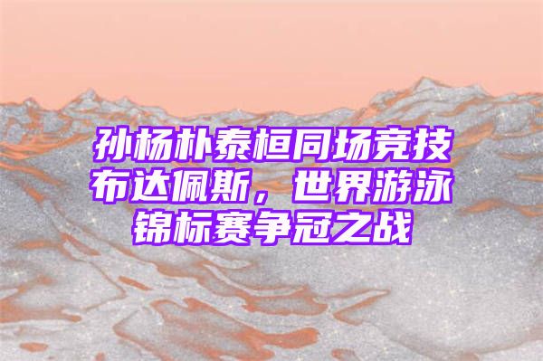 孙杨朴泰桓同场竞技布达佩斯，世界游泳锦标赛争冠之战