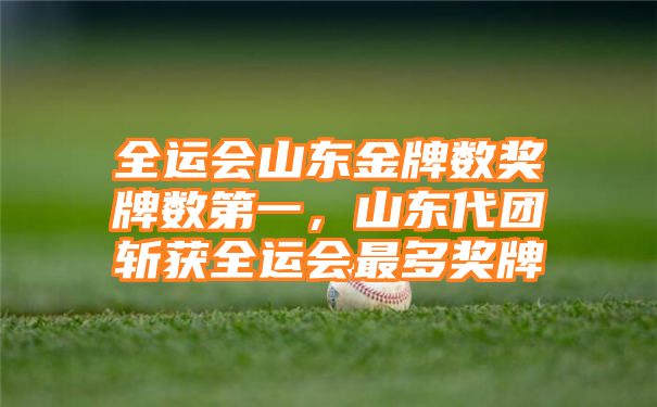 全运会山东金牌数奖牌数第一，山东代团斩获全运会最多奖牌