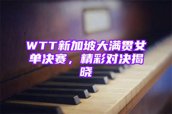 WTT新加坡大满贯女单决赛，精彩对决揭晓