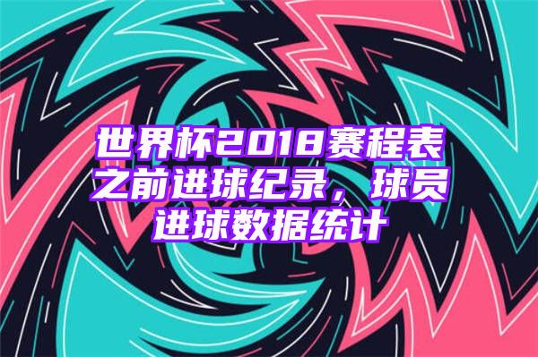 世界杯2018赛程表之前进球纪录，球员进球数据统计