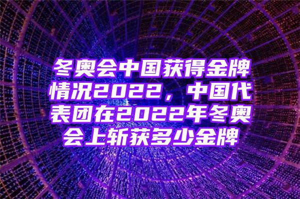 冬奥会中国获得金牌情况2022，中国代表团在2022年冬奥会上斩获多少金牌