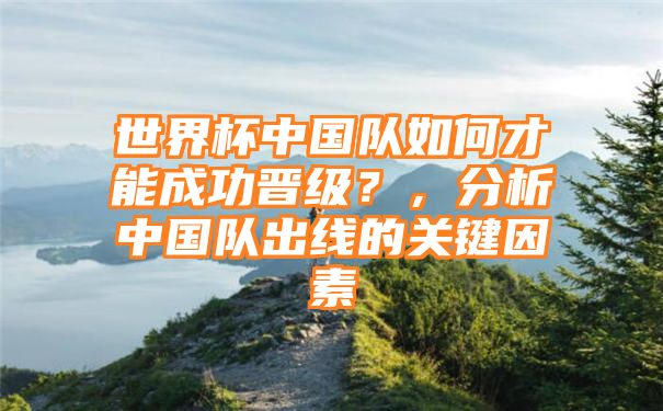 世界杯中国队如何才能成功晋级？，分析中国队出线的关键因素