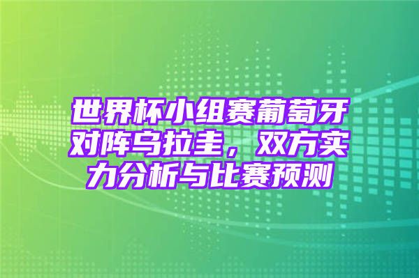 世界杯小组赛葡萄牙对阵乌拉圭，双方实力分析与比赛预测